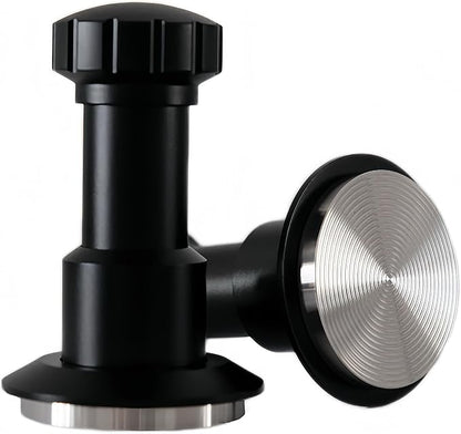 Coffee Tamper 53mm, Spring Loaded Espresso Tamper with 25lb/30lb/35lb Calibrated Springs, Sound Feedback & Ripple Base for Even Extraction, Espresso Accessories