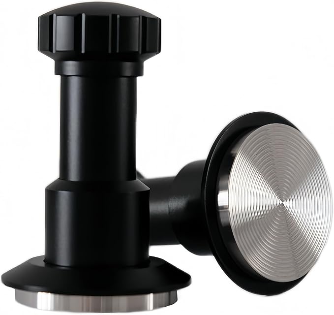 Coffee Tamper 51mm, Spring Loaded Espresso Tamper with 25lb/30lb/35lb Calibrated Springs, Sound Feedback & Ripple Base for Even Extraction, Espresso Accessories