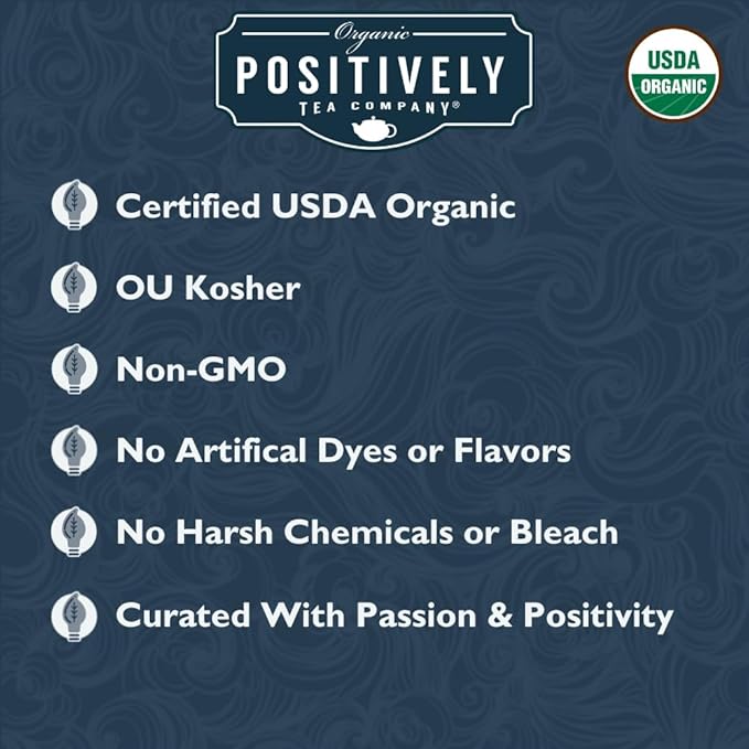 Organic Positively Tea Company, Earl Grey Crème Black Tea, Loose Leaf, 16 Ounce