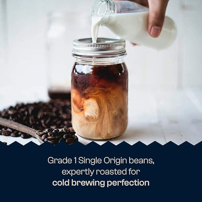 Peruvian Organic Cold Brew Coffee, Single Origin & Gourmet Beans, Tasting Notes Of Caramel With A Touch of Cherry & Orange, Medium Roast Coarse Ground Beans, 5 lb Coffee Bag
