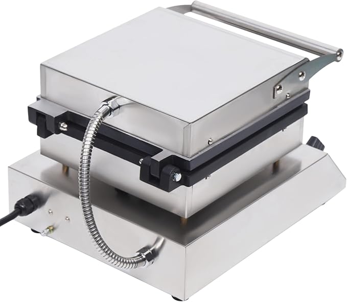 4 Grids Belgian Waffle Pancake Maker,Non-stick Pancake Baker Machin with Dual Heating Pans,110v Waffle Pancake Maker for Commercial,Pancake Maker with Adjustable Thermostats Timers 50-300℃