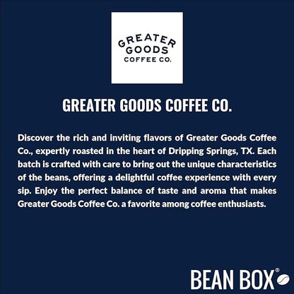 Bean Box Sampler - Roasted by Greater Goods Co., 3-Pack, Whole Bean, Gourmet Coffee