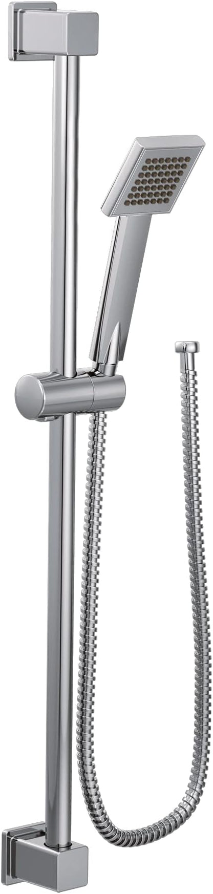 Moen 90 Degree Chrome Modern Eco-Performance Handshower Handheld Shower with 30-Inch Slide Bar and 69-Inch Metal Hose, S3879EP