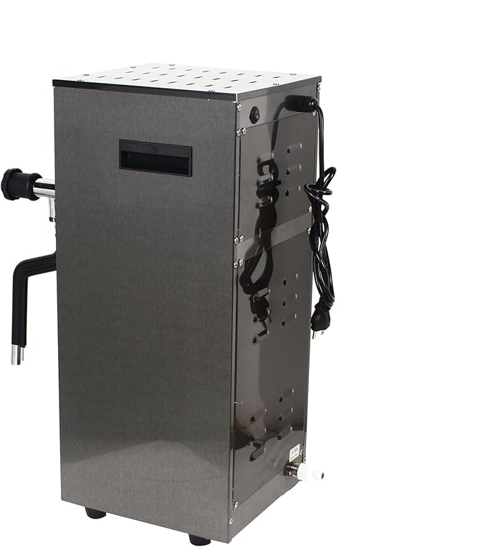 Commercial Multi-Purpose Milk Frother 12L Milk Foam Maker Steam Water Boiling Machine with LED Display for Espresso Coffee Milk Tea(Black)