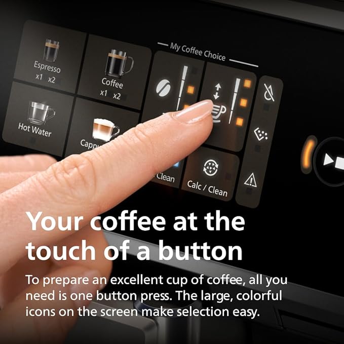 Philips Series 2300 Fully Automatic Espresso Machine - 4 Hot Drinks, Fast Clean, 40% Quieter SilentBrew, Aquaclean Filter, Matte Black (EP2330/10)