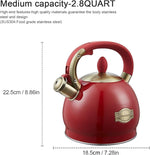 Load image into Gallery viewer, Tea Kettle -2.8 Quart Tea Kettles Stovetop Whistling Teapot Stainless Steel Tea Pots for Stove Top Whistle Tea Pot
