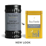 Load image into Gallery viewer, Tea Forte Decaf Breakfast Premium Loose Leaf Caffeine-Free Black Tea Blend Canister, Makes 35-50 Cups