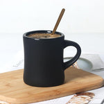 Load image into Gallery viewer, harebe Retro Coffee Mug Set of 4, 10 OZ Heavy Classic Ceramic Diner Cups Set with Handle for Coffee, Tea, Cocoa, Milk, Latte（Black）