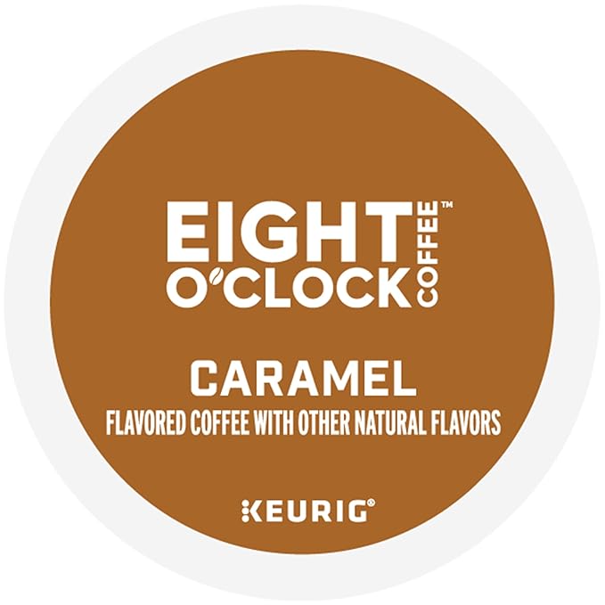 Eight O'Clock Coffee Caramel, Keurig Single-Serve K-Cup Pods, Flavored Coffee, 60 Count (6 Packs of 10)