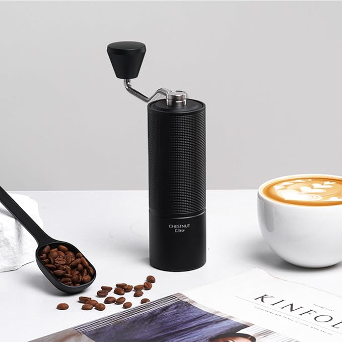 TIMEMORE Chestnut C3 ESP Manual Coffee Grinder, Stainless Steel S2C Portable Conical Burr Hand Coffee Grinder, Adjustable Grind Setting for Espresso to French Press - Black