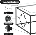 Load image into Gallery viewer, Black Coffee Table Modern Center Table,Glass Square Minimalist Coffee Table Tea Table for Living Room,Tempered Glass-top with Sturdy Metal Frame, Easy Assembly,26.4 x 26.4 x 15.7 Inches