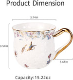 Load image into Gallery viewer, KAMMAK Coffee Mugs Ceramic Espresso Cups 16oz Porcelain Tea Cups Set of 2 Large Cappuccino Mugs with Handle Demitasse Mug for Hot Cocoa, Latte, Breakfast Cereal, Americano (Colorful)