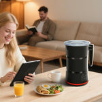 Load image into Gallery viewer, 4 in 1 Electric Milk Frother, Steamer with Warming function, Automatic Hot and Cold Milk Frother, Coffee Frother, Latte, Hot Chocolate, Macchiato, Cappuccino (Black)
