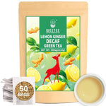 Load image into Gallery viewer, WT WEETEE Lemon Ginger Decaf Green Tea Bags 50 Counts, Made of Decaffeinated Green Tea, Ginger &amp; Natural Lemon Flavor, Clean &amp; Fresh