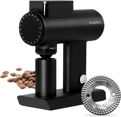 TIMEMORE Sculptor 078 Turbo Burr Coffee Bean Grinder, Electric Grinder with Stepless Coarseness Adjustment, Only Suitable for Pour over - Black
