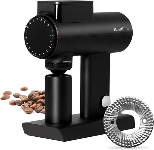 TIMEMORE Sculptor 078 Turbo Burr Coffee Bean Grinder, Electric Grinder with Stepless Coarseness Adjustment, Only Suitable for Pour over - Black