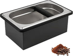 Load image into Gallery viewer, Espresso Knock Box, Coffee Knock Box for Espresso Grounds Disposal, Large Capacity, Equipped with Noise, Reduction Rubber Ring &amp; Steel Holder, Ideal Tool for Espresso Machines, Black (Large)