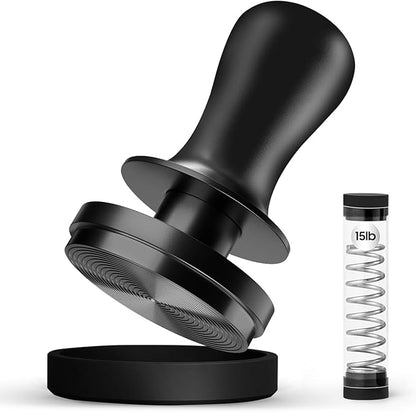 MHW-3BOMBER 51mm Espresso Coffee Tamper, 30lbs Constant Pressure Espresso Hand Tamper with Sound Feedback for Barista, Extra 15lbs Spring Loaded, Fit 51mm Portafilter, Astra Tamper, T7016-OS