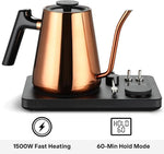 Load image into Gallery viewer, DJ Electric Gooseneck Kettle for Pour Over Coffee &amp; Tea - Water Boiler - Turntable Design - Quick Heating &amp; Temperature Control - Copper