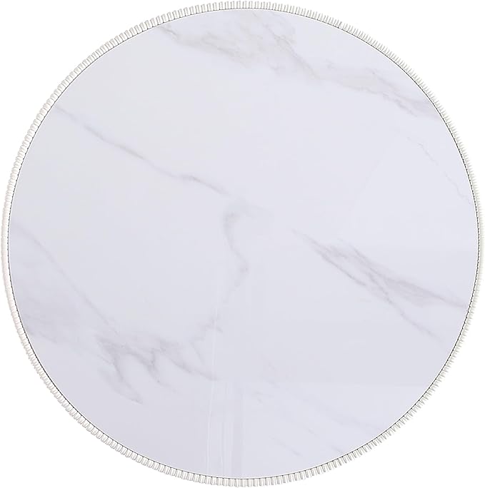 Manhattan Comfort Modern Anderson Coffee Table, 1.0 & 2.0 End Table, Upholstered in Cream Leatherette with Ceramic Faux Tabletop and Gold Metal Tabletop- Set of 3