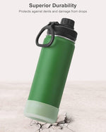 Load image into Gallery viewer, koodee 26 oz Insulated Water Bottle Stainless Steel Double Wall Vacuum Metal Sports Wide Mouth Water Bottle with Leakproof Spout Lid (Grass Green)