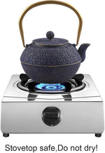Load image into Gallery viewer, Teapot Cast Iron Tea Kettle for Stovetop Safe Coated with Enameled Interior,Japanese Cast Iron Teapot with Stainless Steel Infuser for Loose Tea(33.8oz)