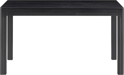NTC Flow 55 Inch Modern Design, Rectangular Dinner Table for Dining Room, Living Room Furniture, Effortless Assembly, Burnt Black