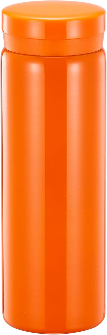 10oz Mini Water Bottle Stainless Steel Thermos Small Flask - Insulated Vacuum, Leak Proof, Keeps Drinks Hot/Cold - Ideal for Coffee, Tea, Water - Orange