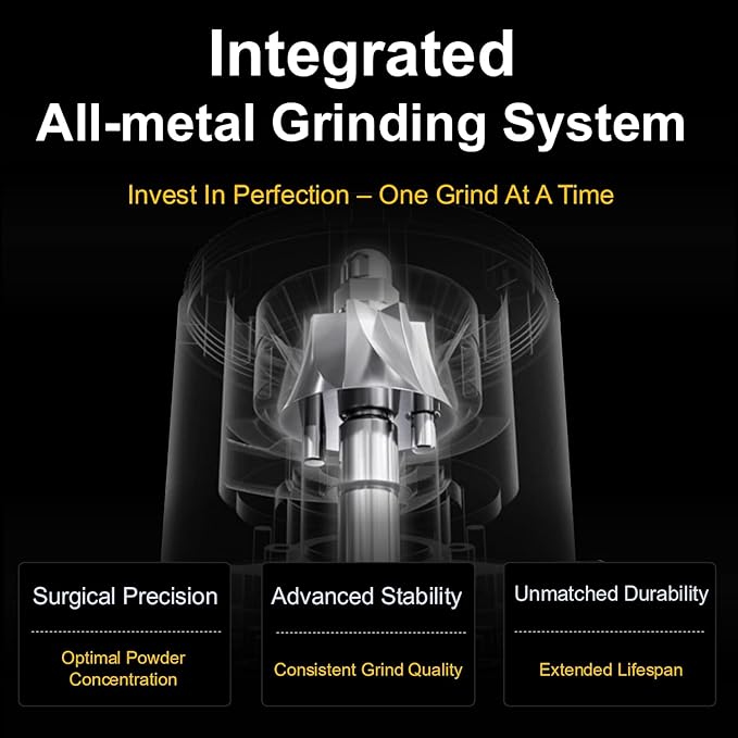 Coffee Grinder, Viesimple Gen 4, Single Dose Burr Coffee Grinders with Magnetic Dosing Cup, Electric Coffee Bean Grinder with Anti-Static Design, Espresso Grinder Compact & Quiet for Home Use Black