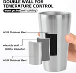 Load image into Gallery viewer, 5 Pack 18.6oz Stainless Steel Insulated Cup, Double Wall Vacuum Small Metal Cup, Reusable Camping Cups Unbreakable Indoor Outdoor for Party, Home, Office, BBQ, Sliver