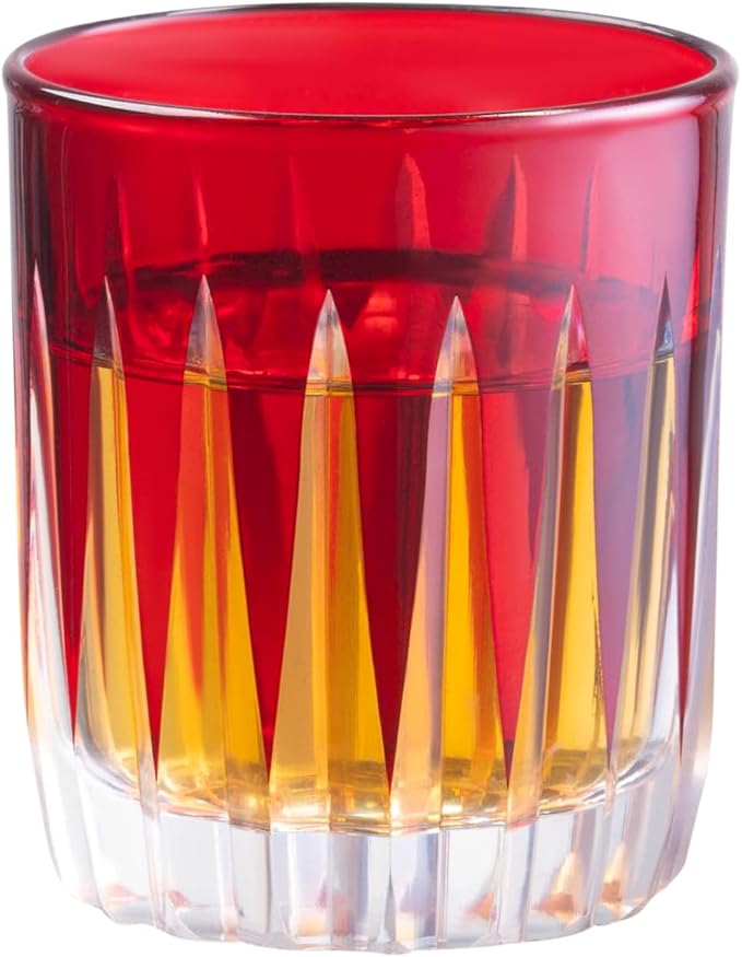 Barski - Colored Shot Glass - Ruby (Red) Liquor Glasses - Set of 6 Elegant Colored Shot Glassware - Use for Vodka, Tequila, Whiskey, Spirits & Liquors - Each Glass is 2.6 oz., Made in Europe