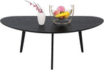 Load image into Gallery viewer, FIRMINANA Mid Century Modern Coffee Table, Oval Black Coffee Table for Living Room &amp; Small Spaces, 47.3" W x 23.63" D x 17.72" H