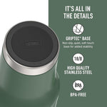 Load image into Gallery viewer, THERMOS Stainless Steel Cup Holder Mug - 40 Ounce, Alpine Green - Insulated Tumbler with Lid and Straw, Plus Leak-Resistant Slide Lock