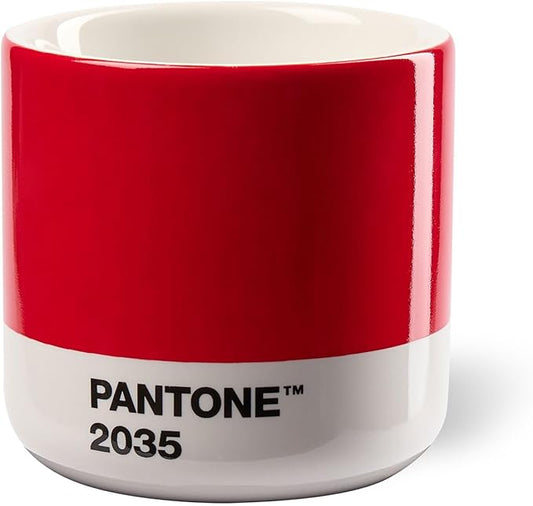 Copenhagen Design Pantone Macchiato Cup - Coffee, Latte, Macchiato Mug - 3.34oz/100ml, Red 2035