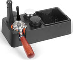 Load image into Gallery viewer, Espresso Knock Box with Storage – 3-in-1 Coffee Organizer &amp; Espresso Tamping Station for 51mm, 53mm, 58mm Tamper – Non-Slip Base, Removable Knock Bin – Barista Accessories Holder for Espresso Machine