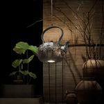 Load image into Gallery viewer, Chinese Retro Tea Kettle Pendant Light Handmade Craft Ceiling Mount 9 Inch for Dining Room Bar Bedroom 3000k