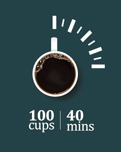 Garvee 100 Cup Fast Brew Commercial Coffee Urn, Food Grade Stainless Steel Large Capacity Coffee Maker Perfect for Church, Meeting rooms, Lounges, and Other Large Gatherings-14 L