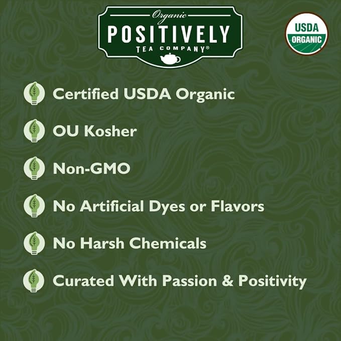 Organic Positively Tea Company, Secret Garden, Green Tea, Loose Leaf, 16 Ounce
