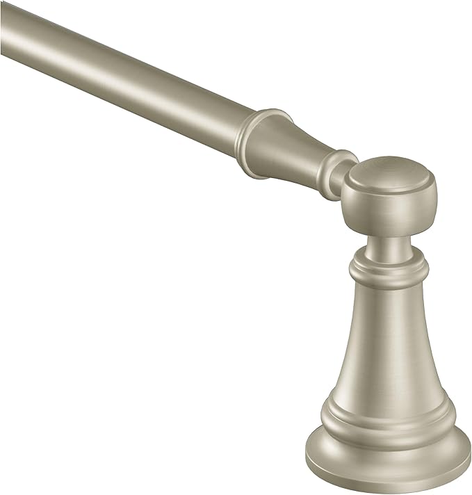 Moen YB8424BN Weymouth 24-Inch Single Towel Bar, Brushed Nickel
