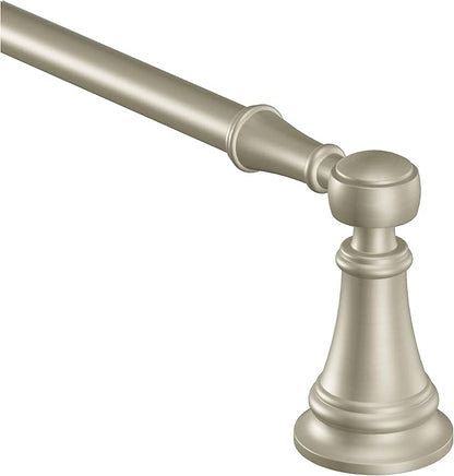 Moen YB8424BN Weymouth 24-Inch Single Towel Bar, Brushed Nickel