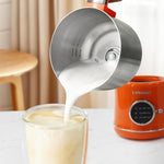 Load image into Gallery viewer, Stainless Steel Milk Frother for Coffee, 3-in-1 Electric Milk Warmer &amp; Foam Maker, 12oz Hot Cold Frothing, Thick Foam for Macchiatos, Cappuccinos (Orange)