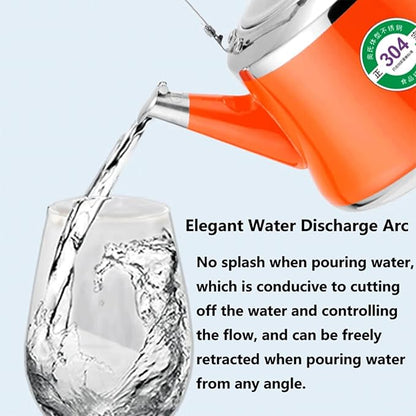 Stainless Steel Whistling Tea Kettle, Stove Top Whistling Tea Pot, Cute Candy Colors Teakettles with Ergonomic Handle for Gas, Induction, Electric Stove Tops (Color : Orange, Size : 5 Liter)