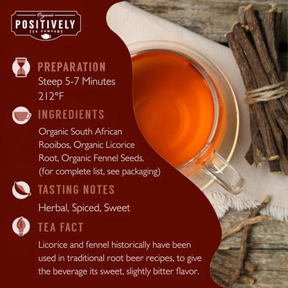 Organic Positively Tea Company, Rooibos Tea Sampler, Loose Leaf, 4 Ounce, 3 Pack