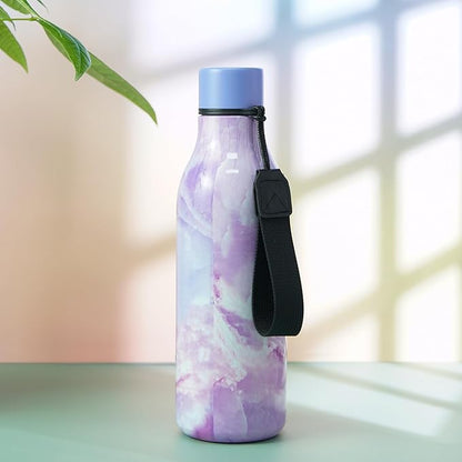 BJPKPK Insulated Water Bottles, 25 oz Stainless Steel Metal Water Bottle with Strap, BPA Free Leak Proof Jugs, Mugs, Flasks, Reusable Thermal Flasks for Sports & Travel, Dawn