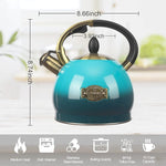 Load image into Gallery viewer, 3Quart Whistling Tea Kettle Classic Teapot Stainless Steel Teakettle with Cool Grip for Stovetop