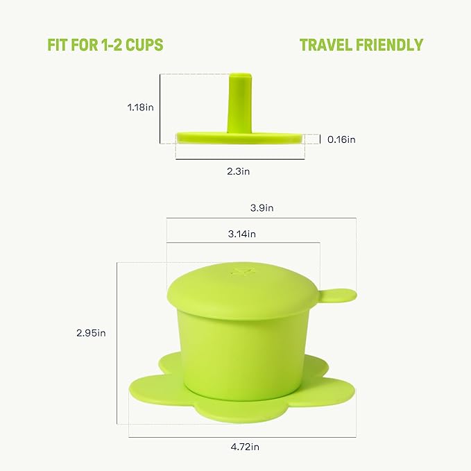 [Holiday Gift] Vietnamese Phin Filter, Plastic Reusable Pour Over Coffee Dripper, Single Cup Coffee Filter with Flower Design for Manual Brewing, Gift for Christmas Thankgiving (Lime Neon)
