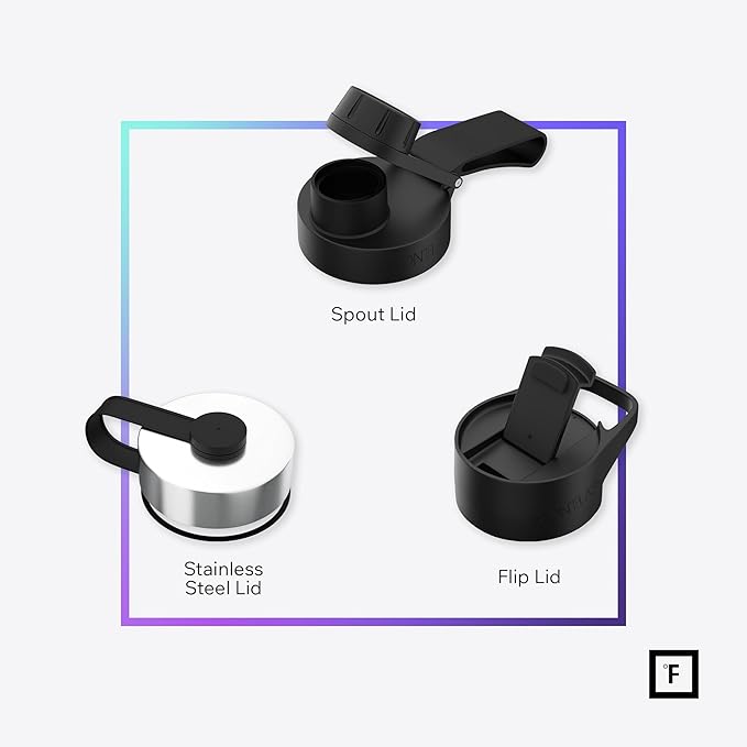 IRON °FLASK Camping & Hiking Hydration Flask with Spout, Wide Mouth Insulated Stainless Steel Sports Water Bottle - 32 oz Day & Night