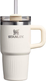 Load image into Gallery viewer, STANLEY Quencher H2.0 Tumbler with Handle and Straw 20 oz | Flowstate 3-Position Lid | Cup Holder Compatible for Travel | Insulated Stainless Steel Cup | BPA-Free | Fluted Cream Gloss