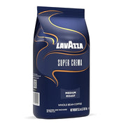 Lavazza Super Crema Whole Bean Coffee, Medium Espresso Roast, Arabica and Robusta Blend, 2.2 lb Bag, Package May Vary (Pack of 6)