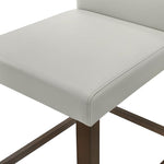 Load image into Gallery viewer, CHITA Counter Height Bar Stools Set of 2, 27" H Seat Height Upholstered Barstools, PU Leather in Creamy Grey